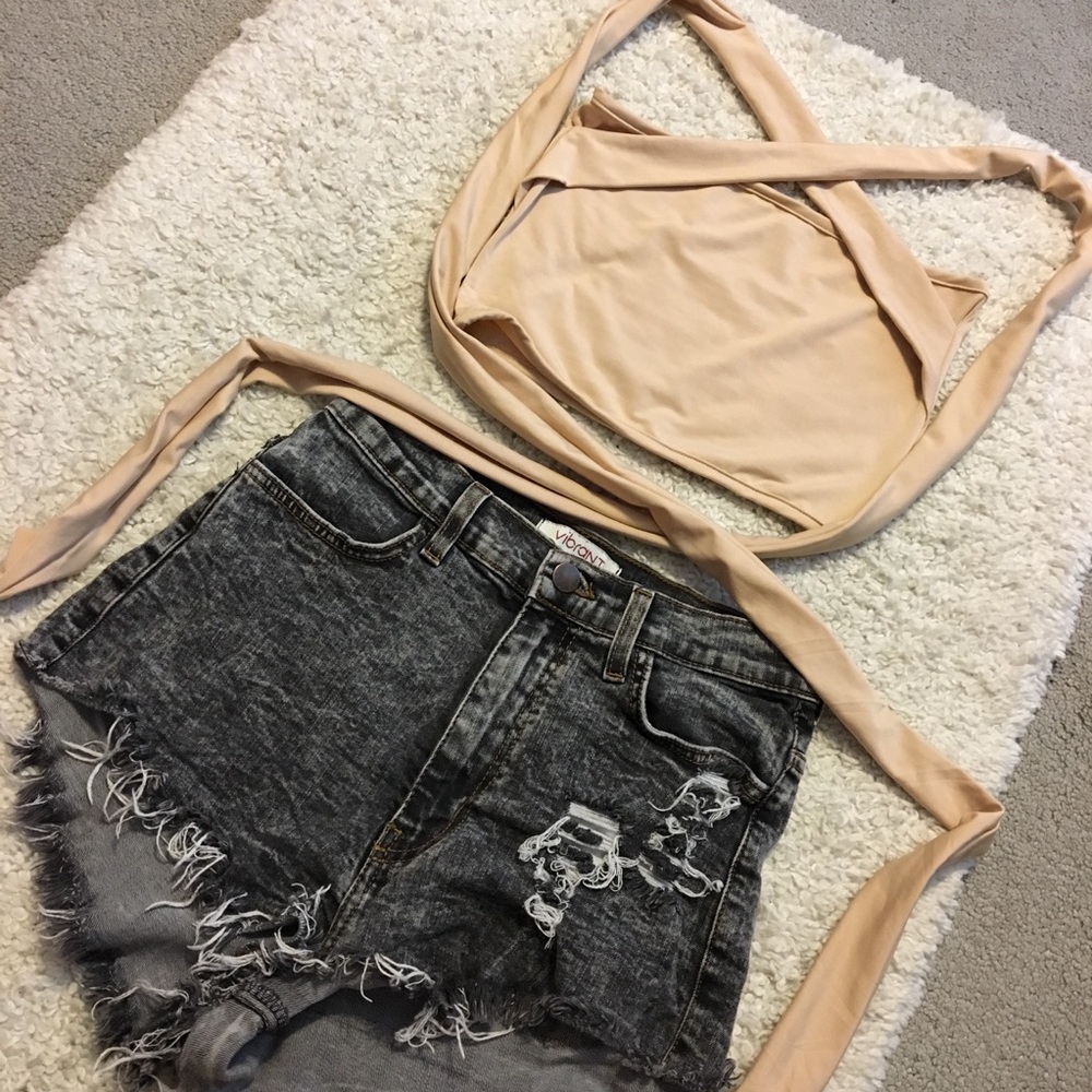 Cheeky Acid Wash Shorts